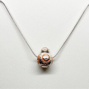 Necklace 925 Sterling Silver BB8 Droid Star Wars Charm Disney Jewelry